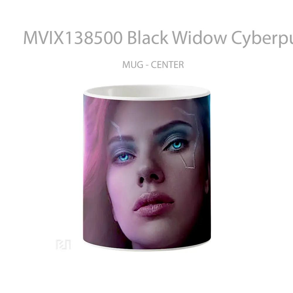 Mug Black Widow Cyberpunk 2077 Gelas Superhero