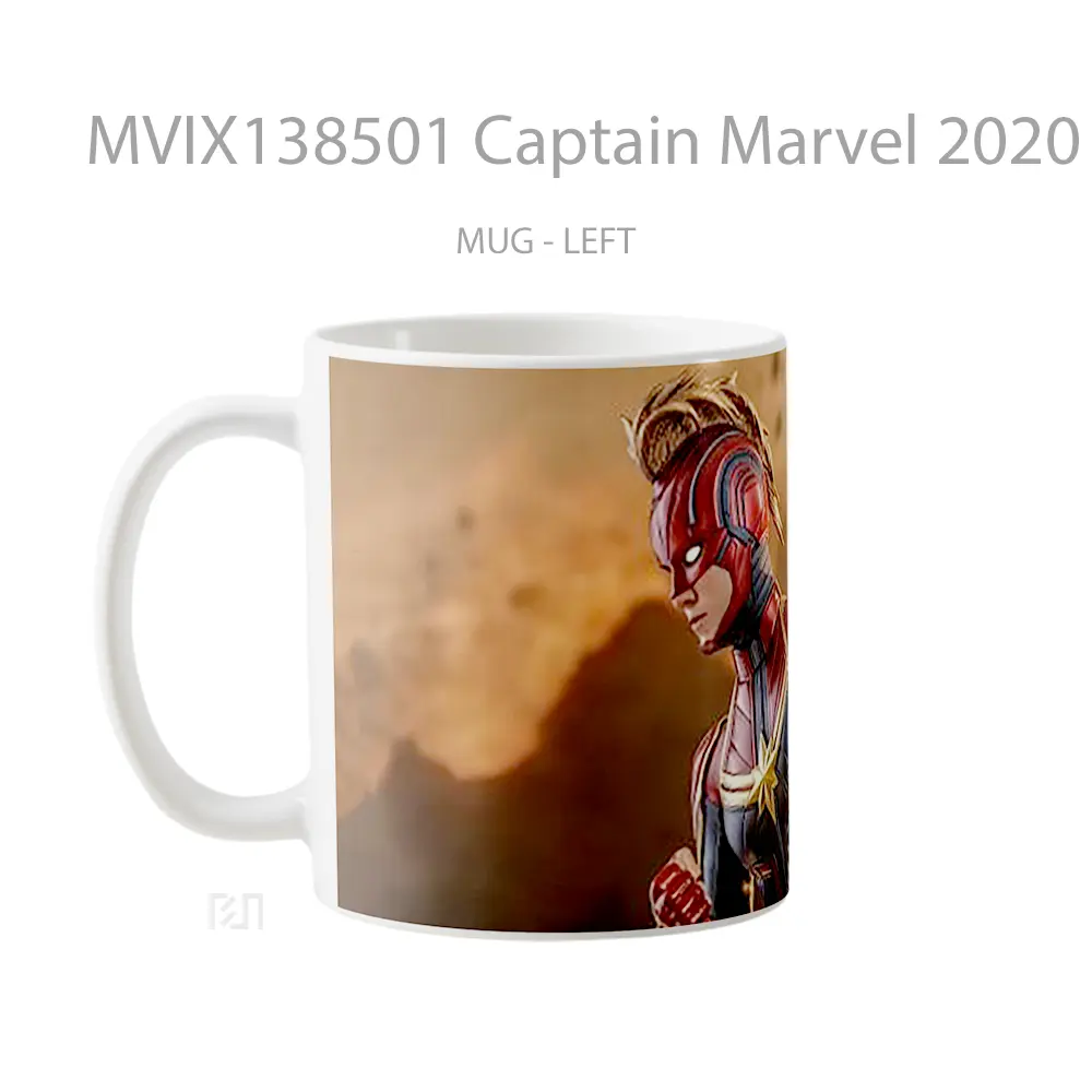 Mug Captain Marvel 2020 Gelas Superhero - All-side / Desain