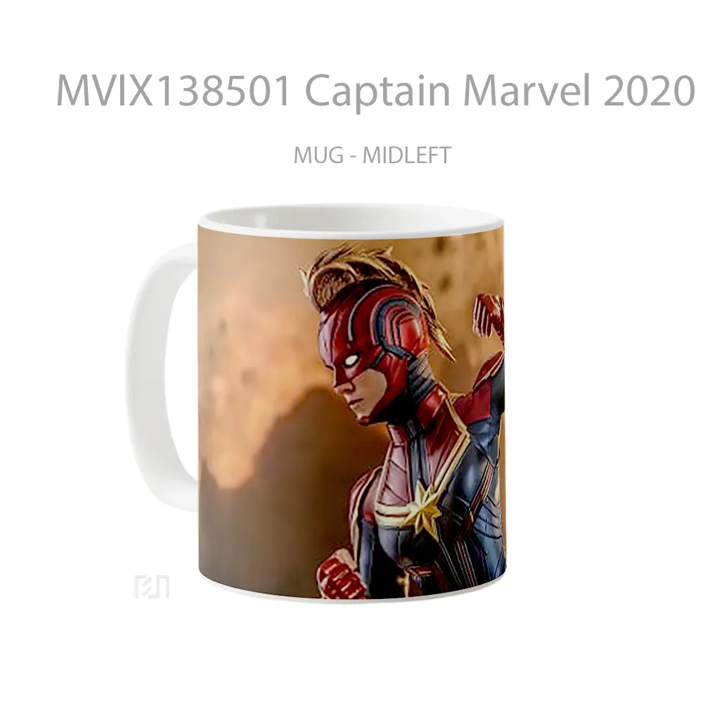 Mug Captain Marvel 2020 Gelas Superhero - All-side / Desain