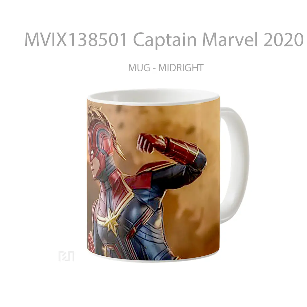 Mug Captain Marvel 2020 Gelas Superhero - All-side / Desain