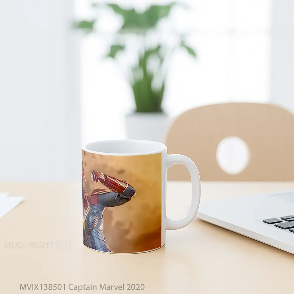 Mug Captain Marvel 2020 Gelas Superhero - All-side / Desain