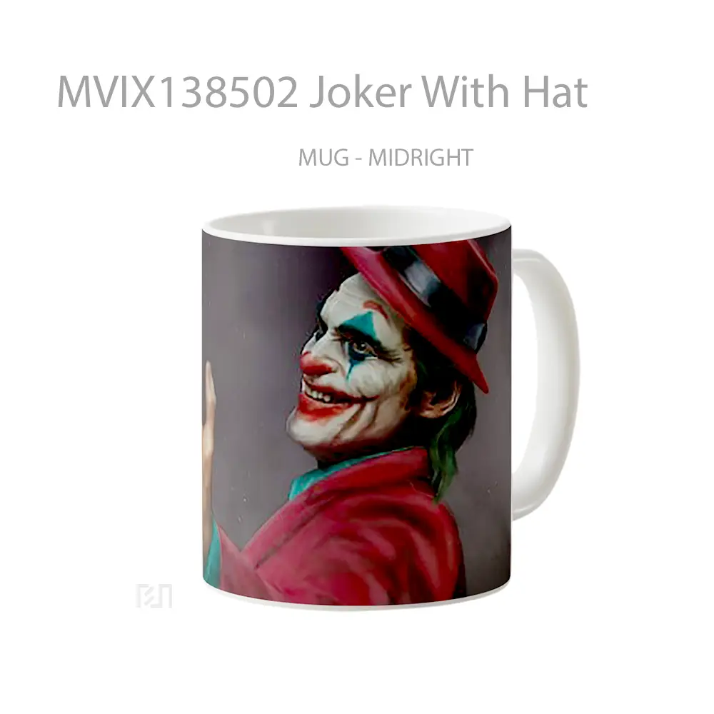 Mug Joker With Hat Gelas Superhero - All-side / Desain
