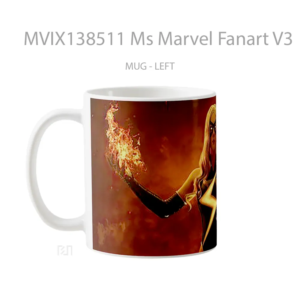 Mug Ms Marvel Fanart V3 Gelas Superhero - All-side / Desain