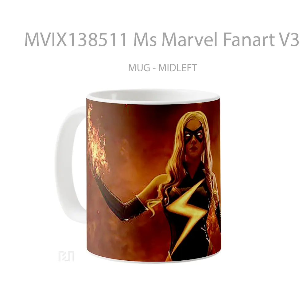 Mug Ms Marvel Fanart V3 Gelas Superhero - All-side / Desain
