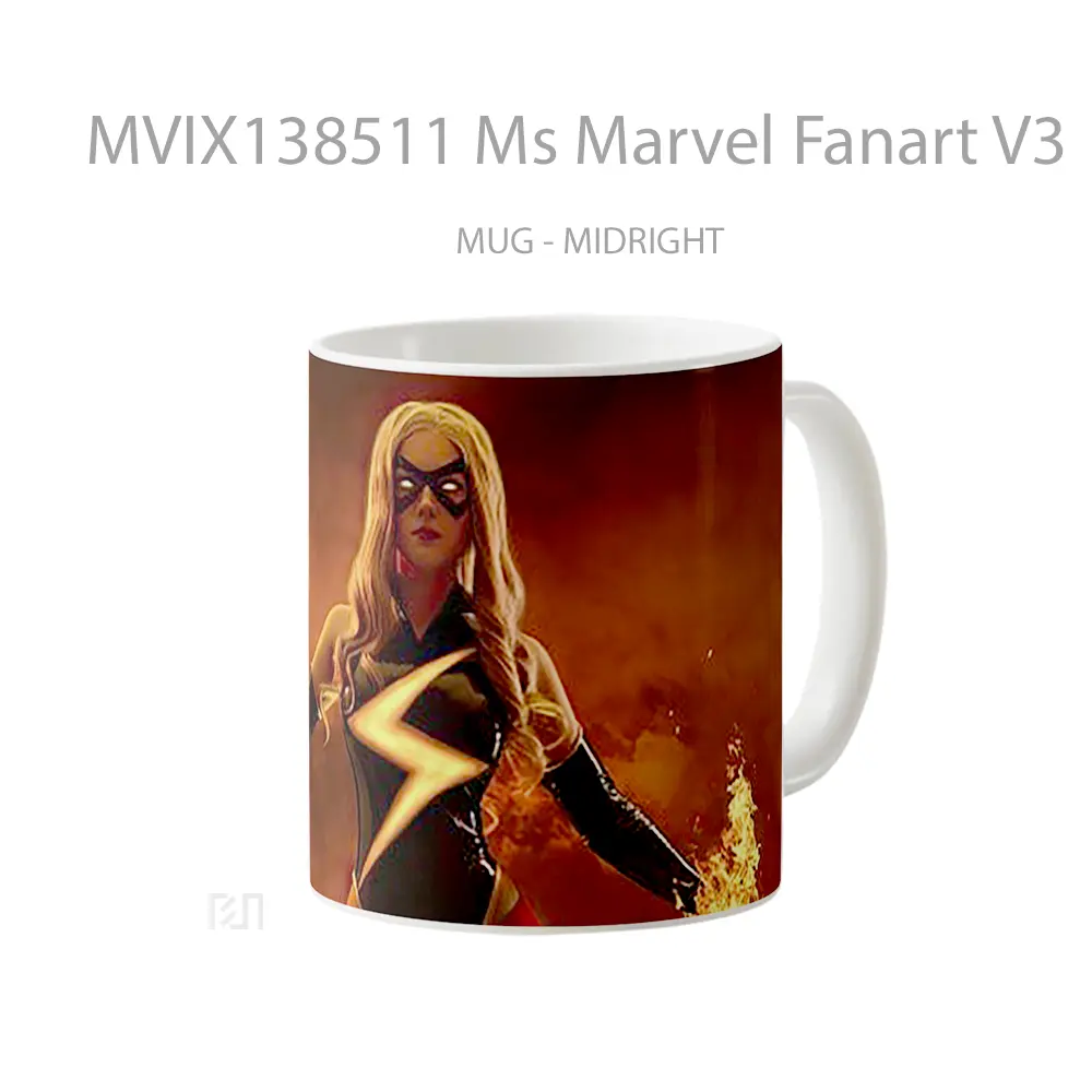 Mug Ms Marvel Fanart V3 Gelas Superhero - All-side / Desain