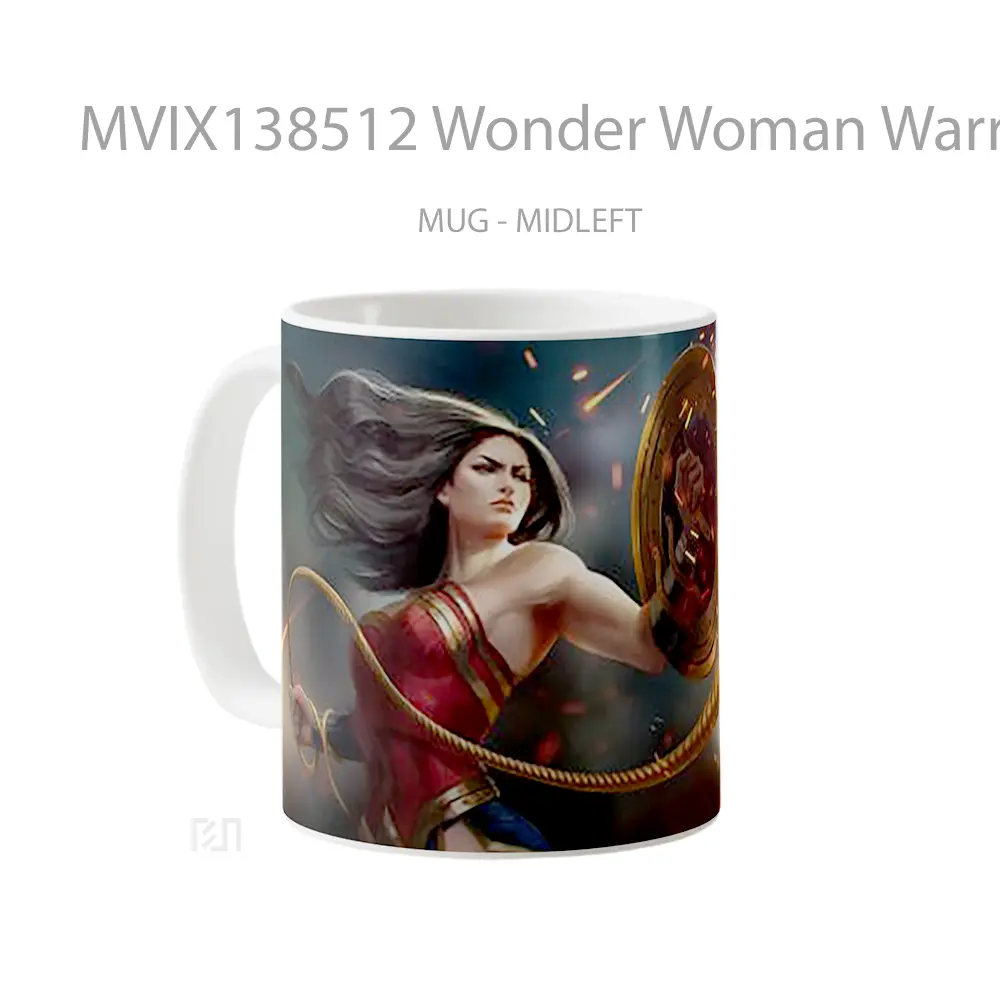 Mug Wonder Woman Warrior Gelas Superhero - All-side / Desain