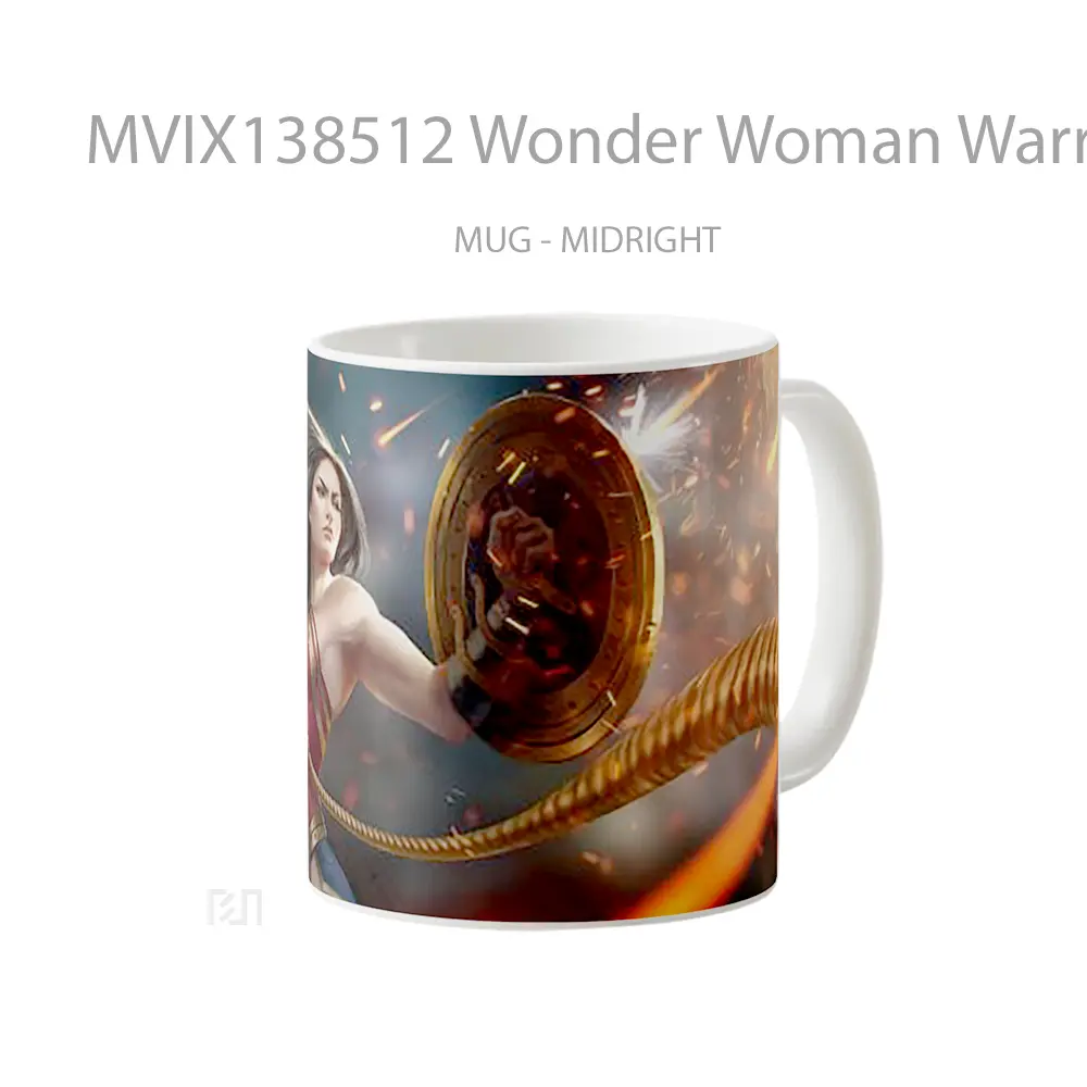 Mug Wonder Woman Warrior Gelas Superhero - All-side / Desain