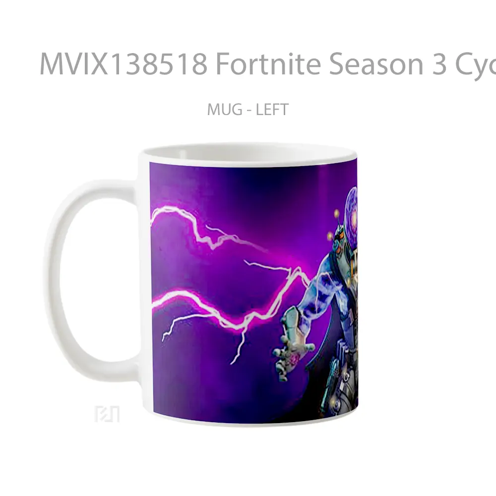 Mug Fortnite Season 3 Cyclo Outfit Cangkir Gamer - All-side / Desain
