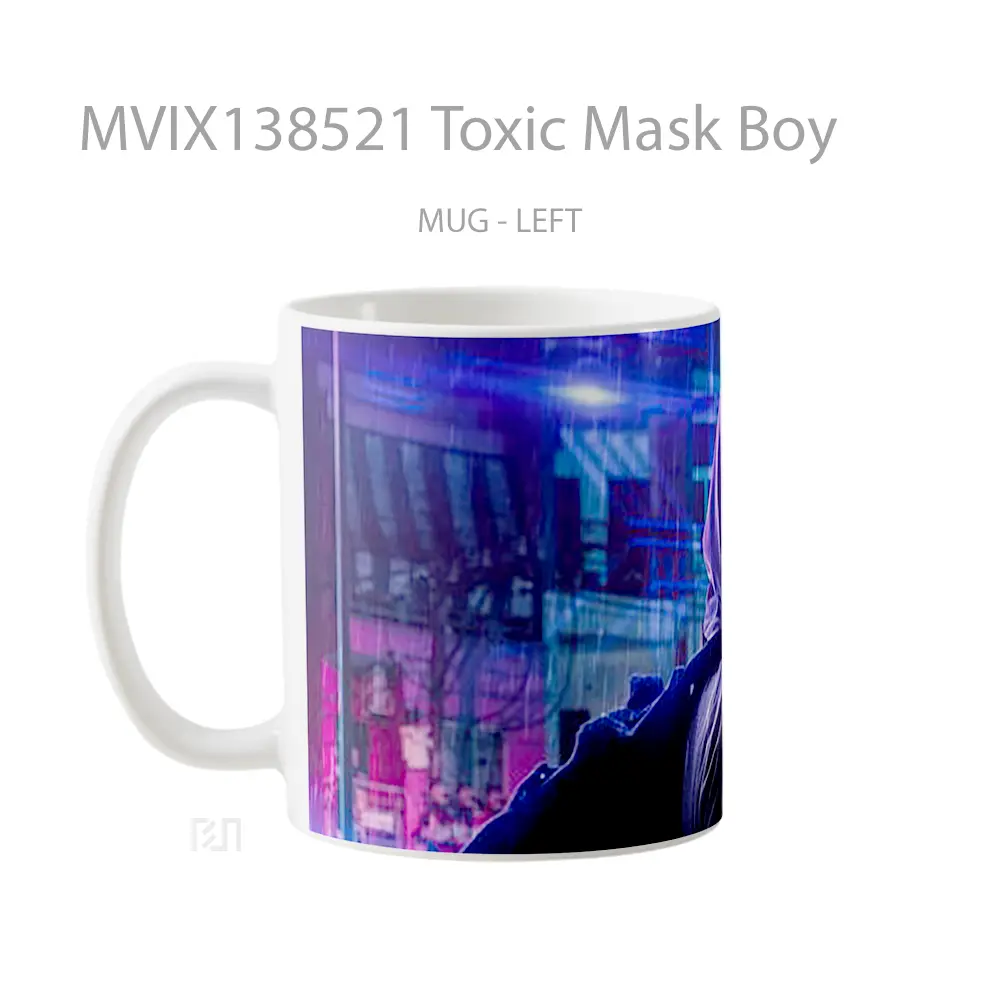 Mug Toxic Mask Boy Gelas Keramik Unik - All-side / Desain