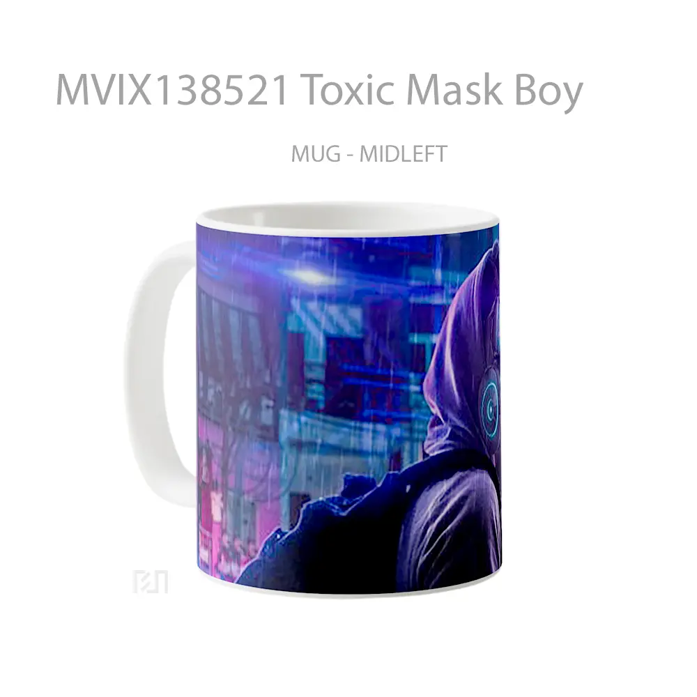 Mug Toxic Mask Boy Gelas Keramik Unik - All-side / Desain