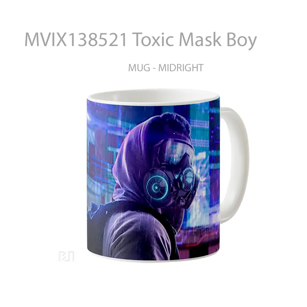 Mug Toxic Mask Boy Gelas Keramik Unik - All-side / Desain