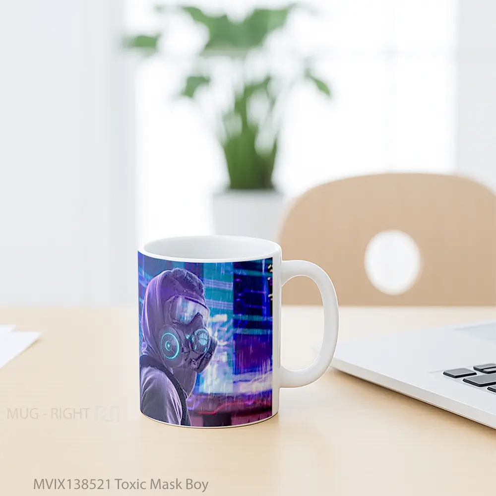Mug Toxic Mask Boy Gelas Keramik Unik - All-side / Desain