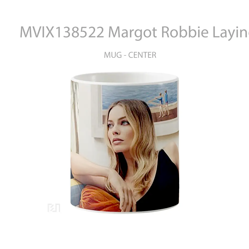Mug Margot Robbie Laying On Couch Gelas Keramik Unik