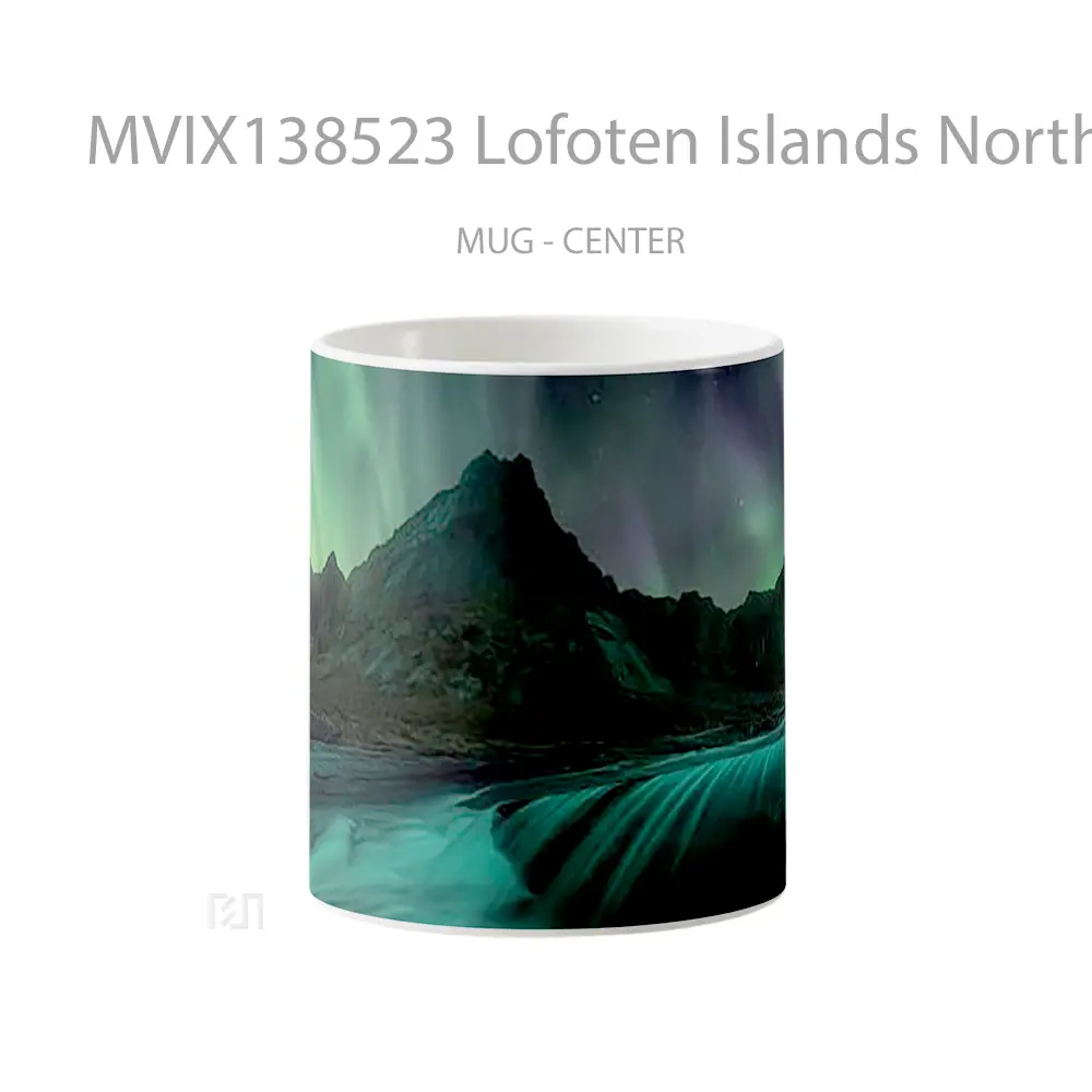 Mug Lofoten Islands Northern Lights Gelas Pemandangan Alam