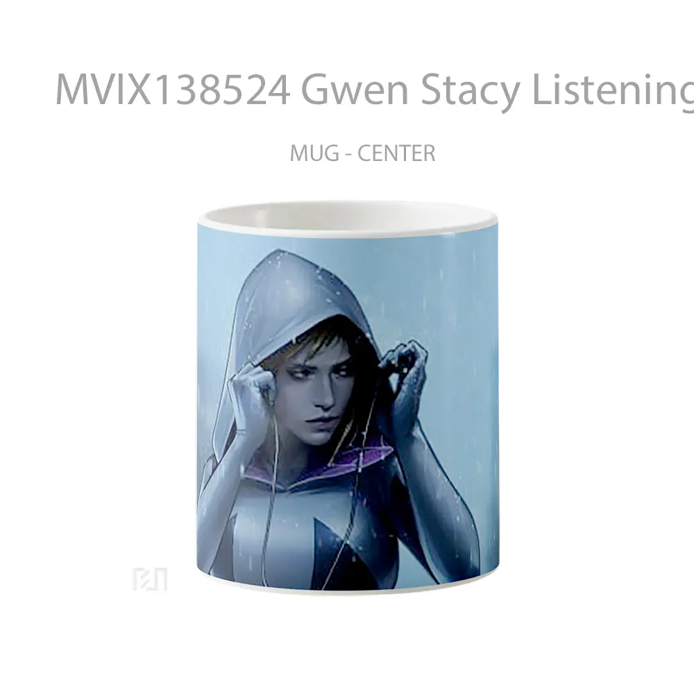 Mug Gwen Stacy Listening To Music Gelas Superhero