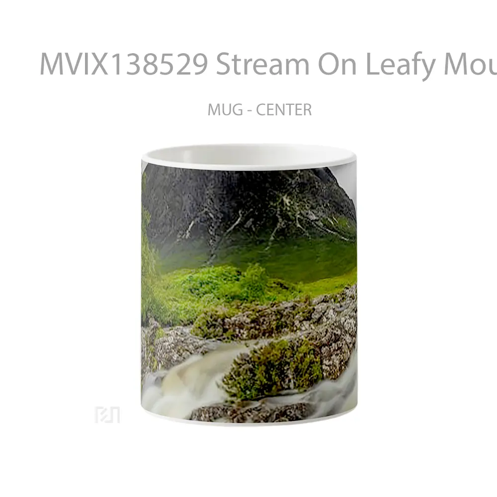 Mug Stream On Leafy Mountain Gelas Pemandangan Alam
