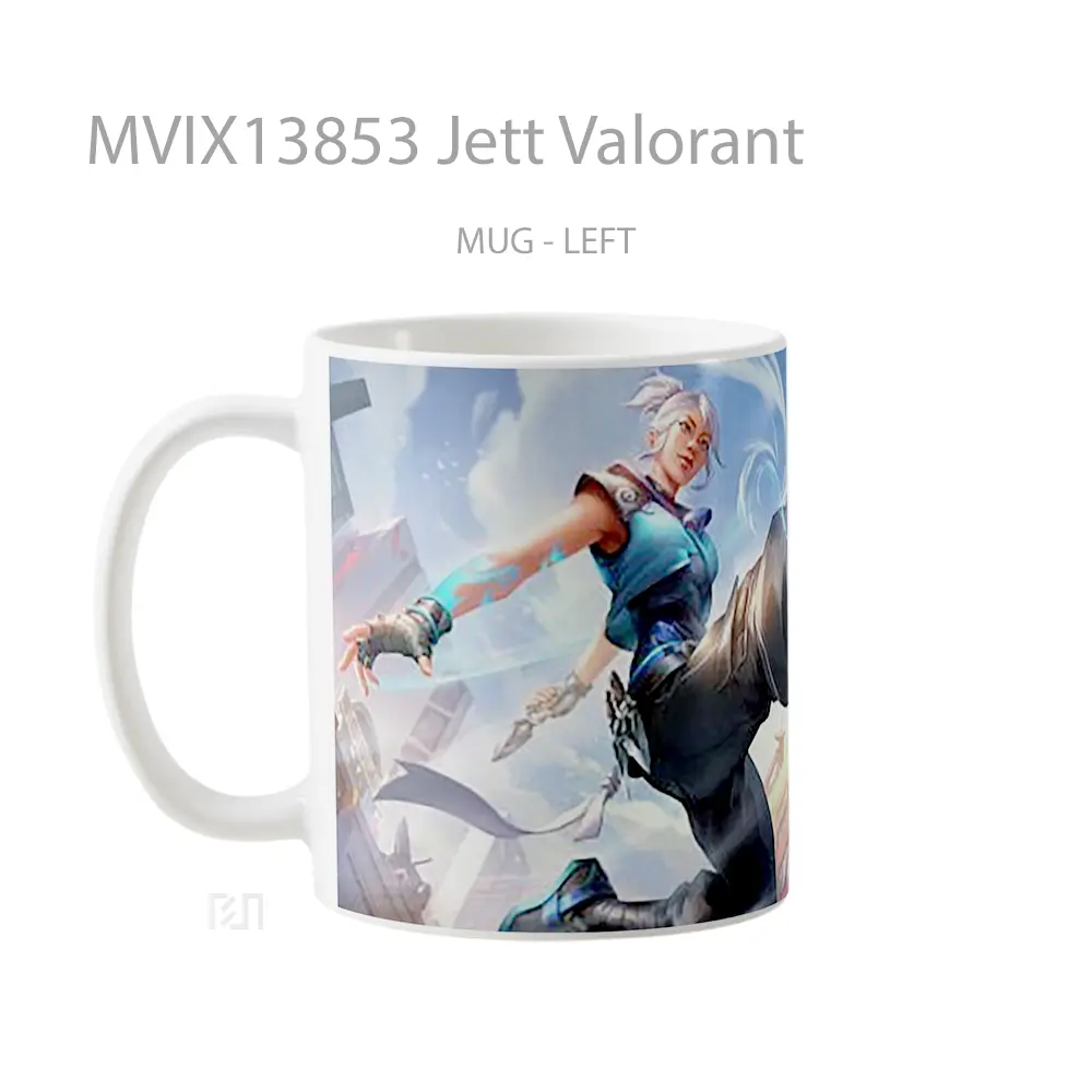 Mug Jett Valorant Cangkir Gamer - All-side / Desain