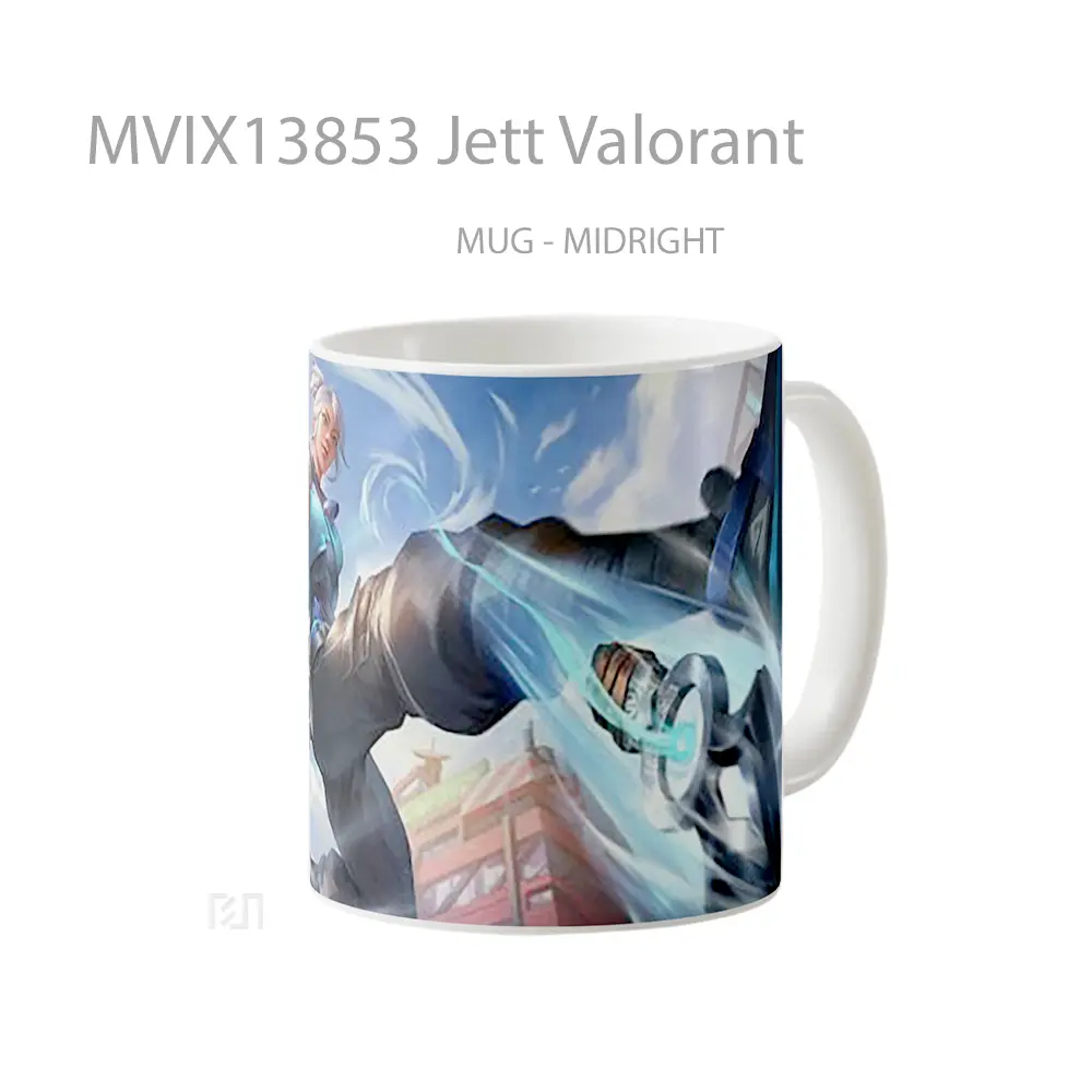 Mug Jett Valorant Cangkir Gamer - All-side / Desain