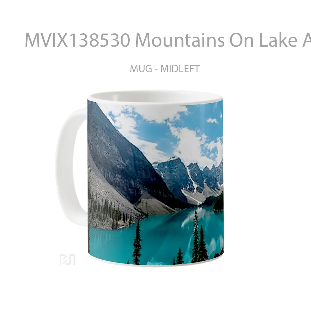 Mug Mountains On Lake At Forest Gelas Pemandangan Alam - All-side / Desain