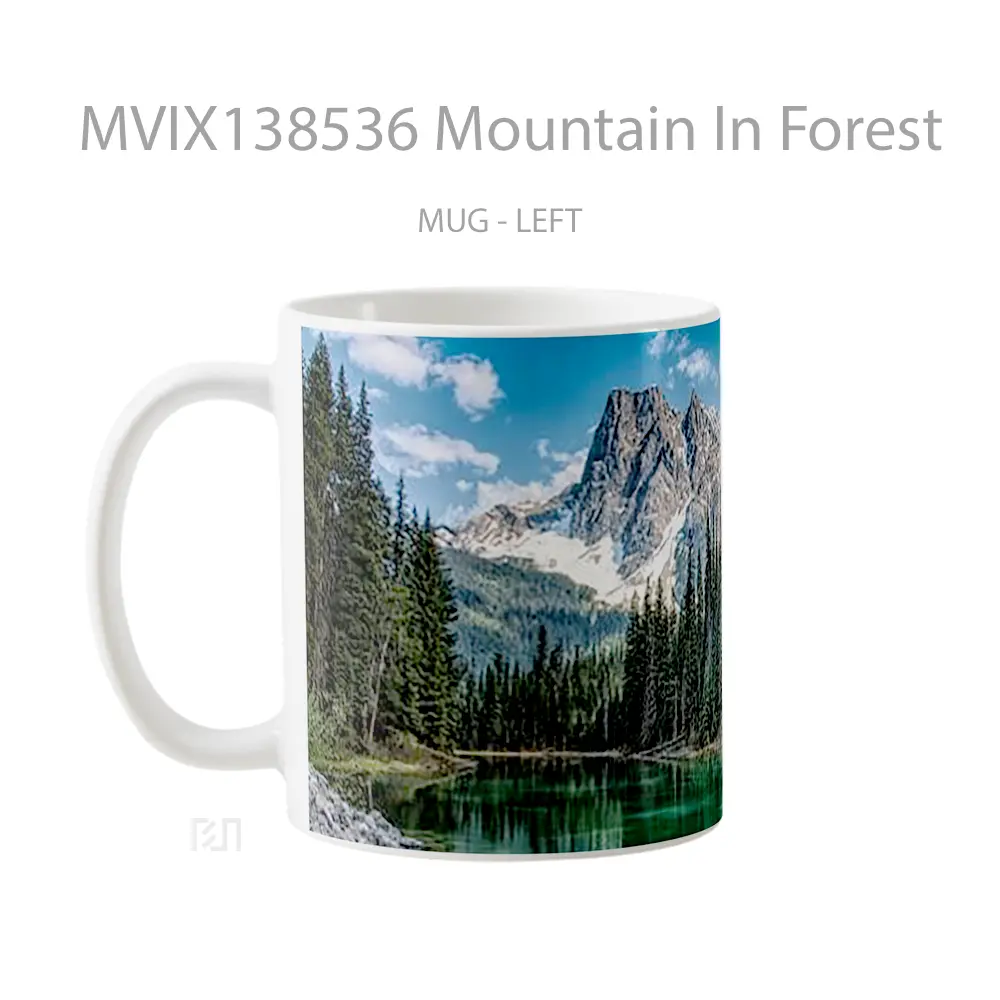Mug Mountain In Forest Gelas Pemandangan Alam - All-side / Desain