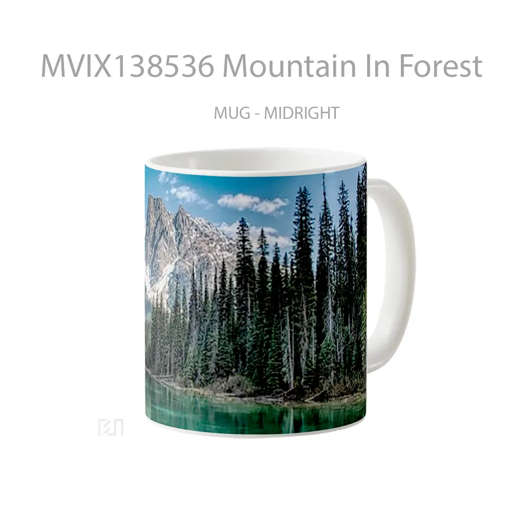 Mug Mountain In Forest Gelas Pemandangan Alam - All-side / Desain