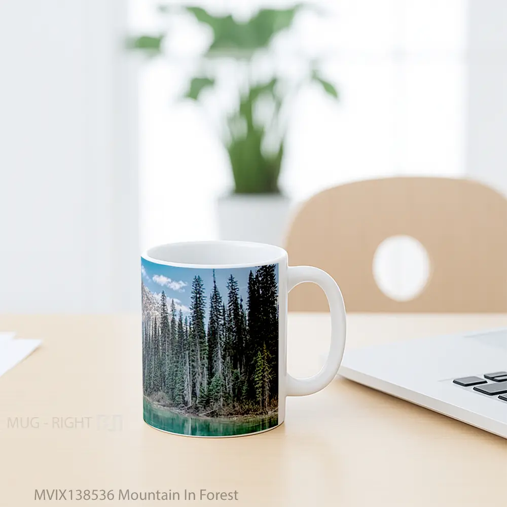 Mug Mountain In Forest Gelas Pemandangan Alam - All-side / Desain