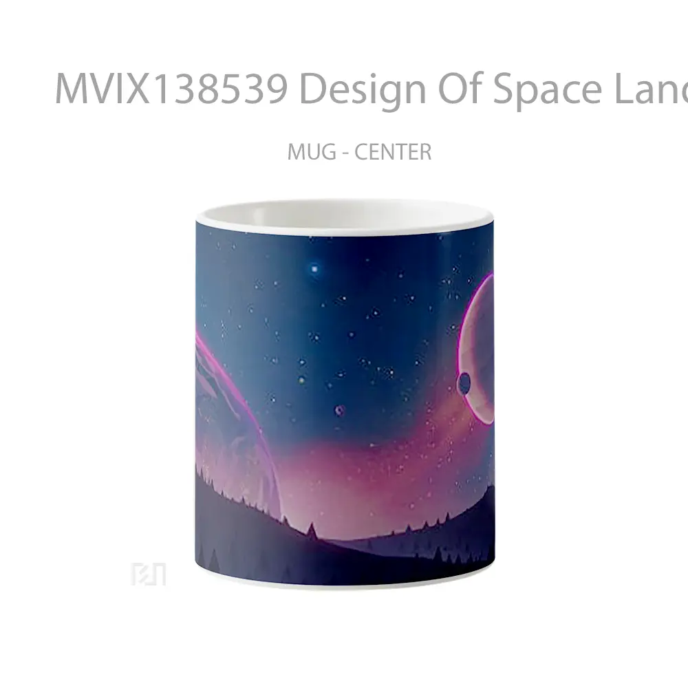 Mug Design Of Space Landscape Gelas Pemandangan Alam