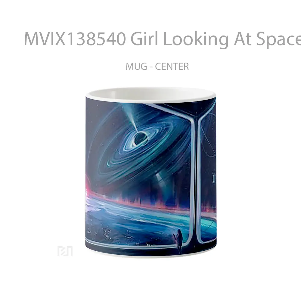 Mug Girl Looking At Space Gelas Astronomi