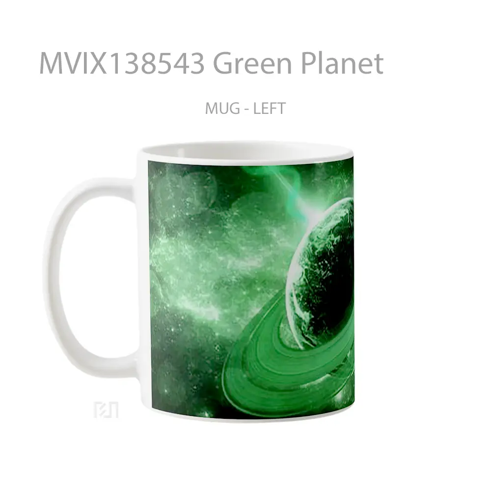Mug Green Planet Gelas Astronomi - All-side / Desain