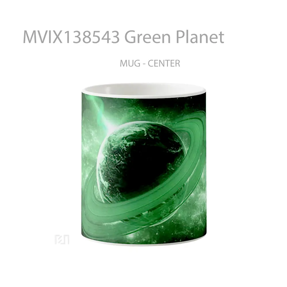 Mug Green Planet Gelas Astronomi