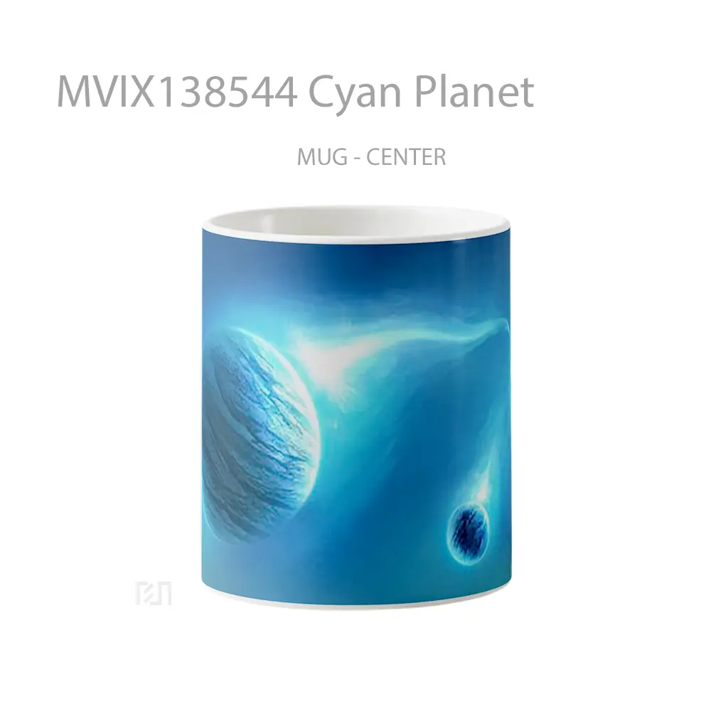 Mug Cyan Planet Gelas Astronomi