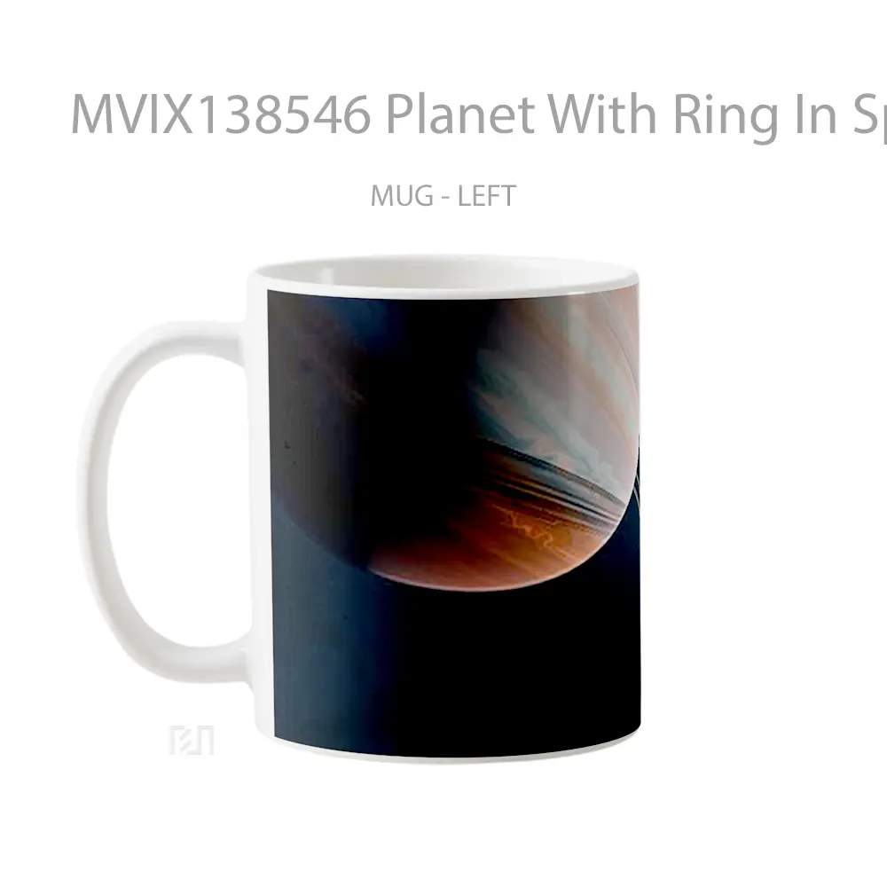 Mug Planet With Ring In Space V1 Gelas Astronomi - All-side / Desain