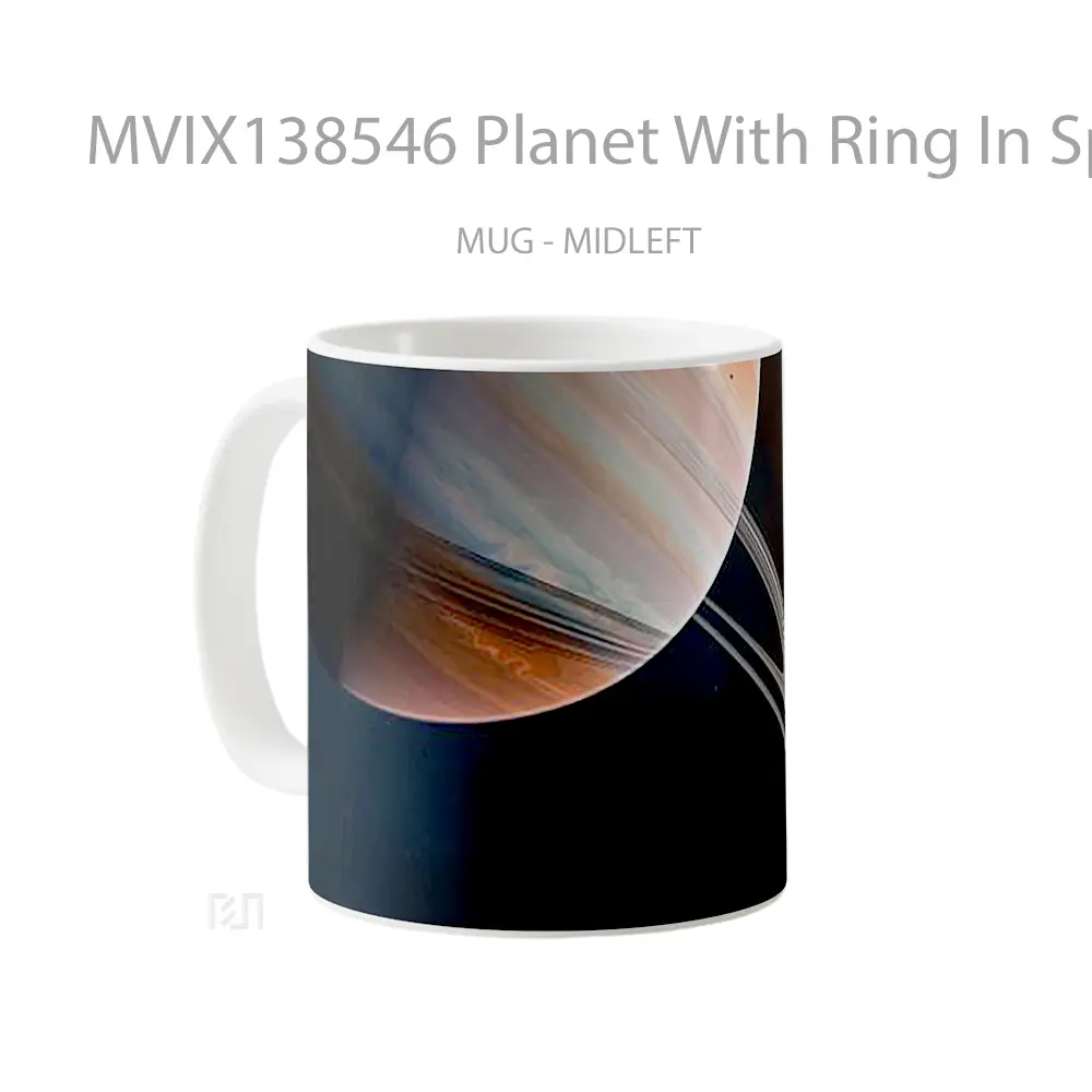 Mug Planet With Ring In Space V1 Gelas Astronomi - All-side / Desain