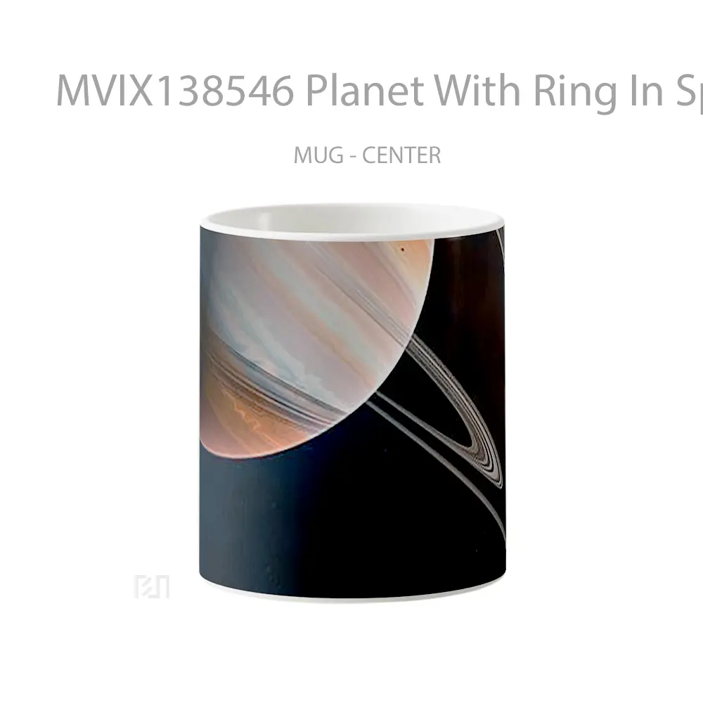 Mug Planet With Ring In Space V1 Gelas Astronomi