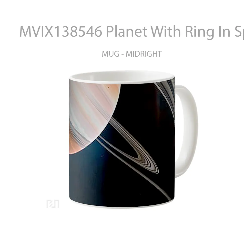Mug Planet With Ring In Space V1 Gelas Astronomi - All-side / Desain