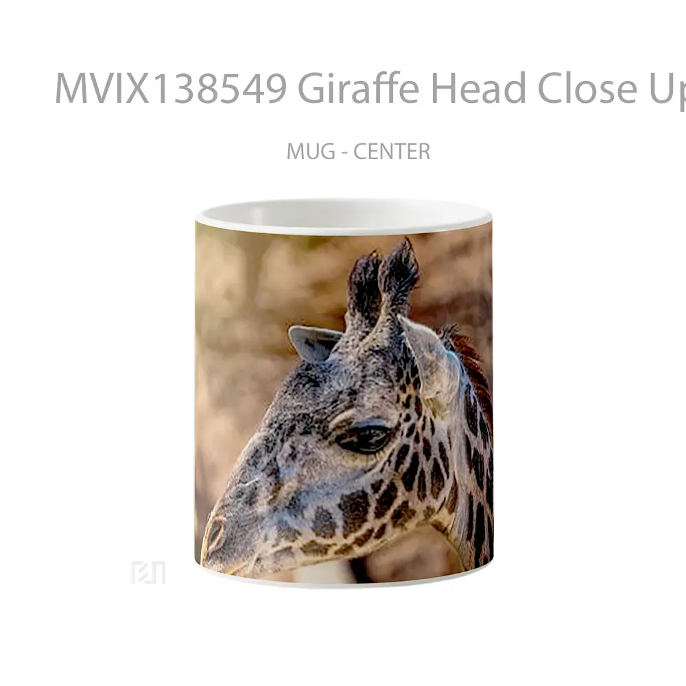 Mug Giraffe Head Close Up Gelas Keramik Unik