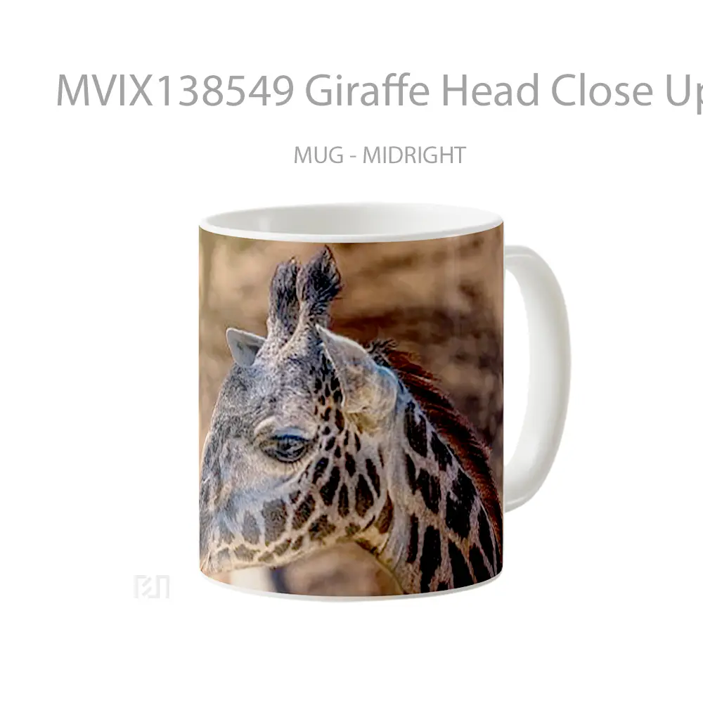 Mug Giraffe Head Close Up Gelas Keramik Unik - All-side / Desain