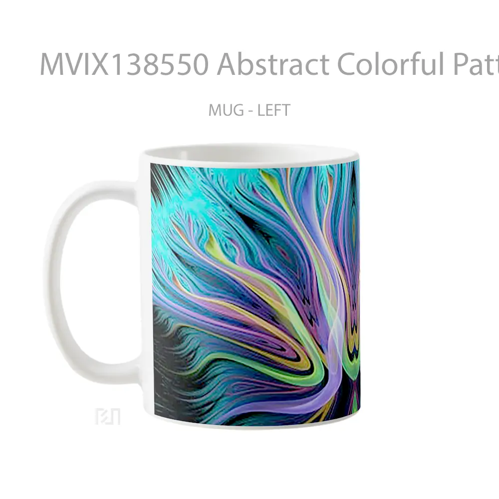 Mug Abstract Colorful Pattern Gelas Seni Modern - All-side / Desain