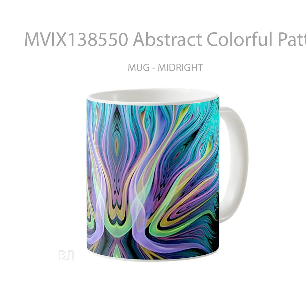 Mug Abstract Colorful Pattern Gelas Seni Modern - All-side / Desain