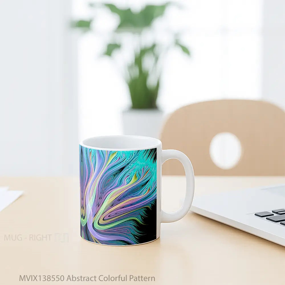 Mug Abstract Colorful Pattern Gelas Seni Modern - All-side / Desain