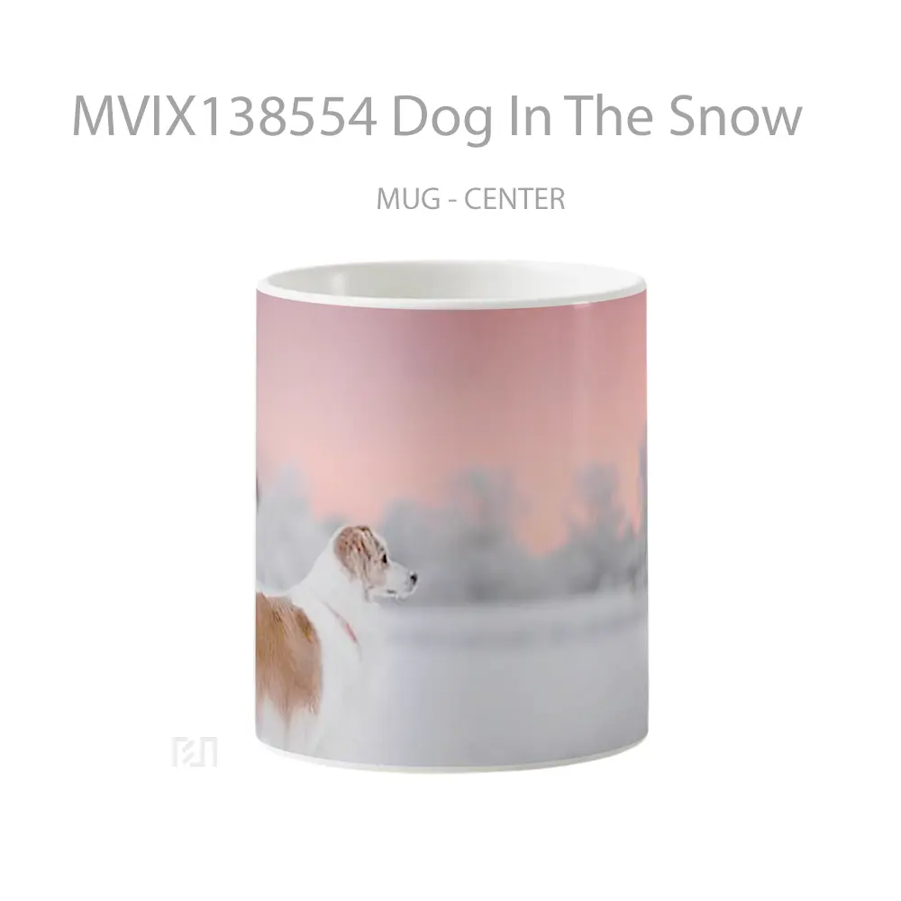 Mug Dog In The Snow Gelas Hewan Lucu