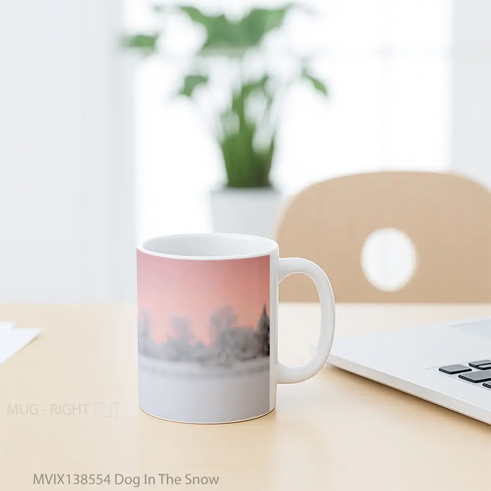 Mug Dog In The Snow Gelas Hewan Lucu - All-side / Desain