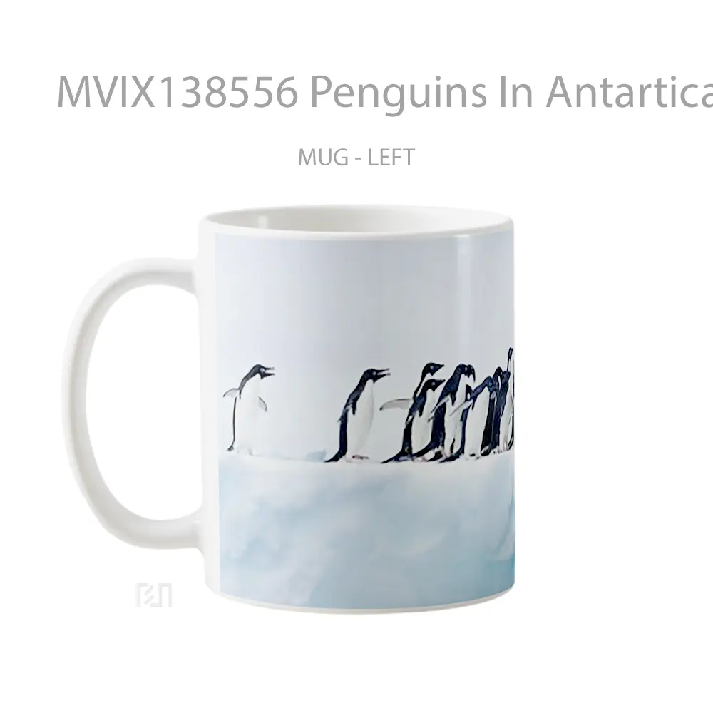 Mug Penguins In Antartica Gelas Keramik Unik - All-side / Desain