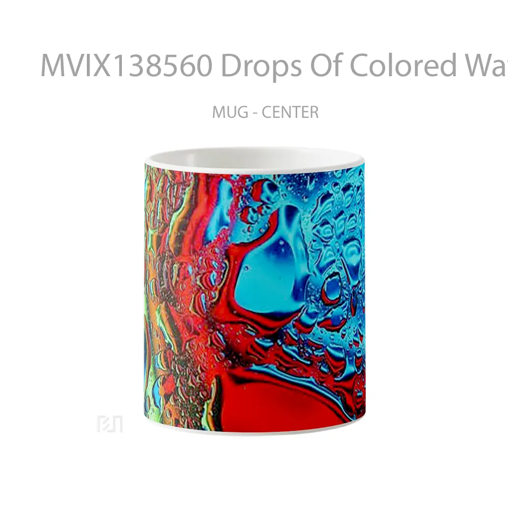 Mug Drops Of Colored Water Gelas Pemandangan Alam