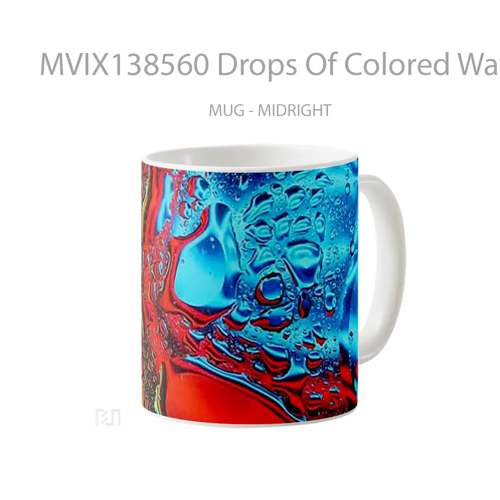 Mug Drops Of Colored Water Gelas Pemandangan Alam - All-side / Desain