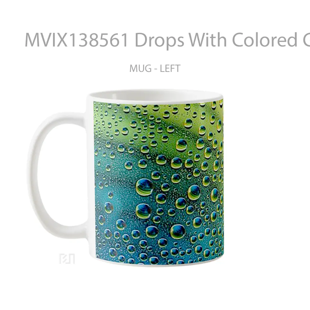 Mug Drops With Colored Gradient Gelas Keramik Unik - All-side / Desain
