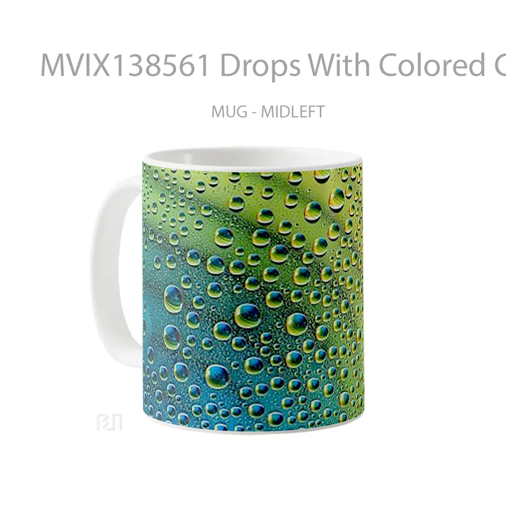 Mug Drops With Colored Gradient Gelas Keramik Unik - All-side / Desain