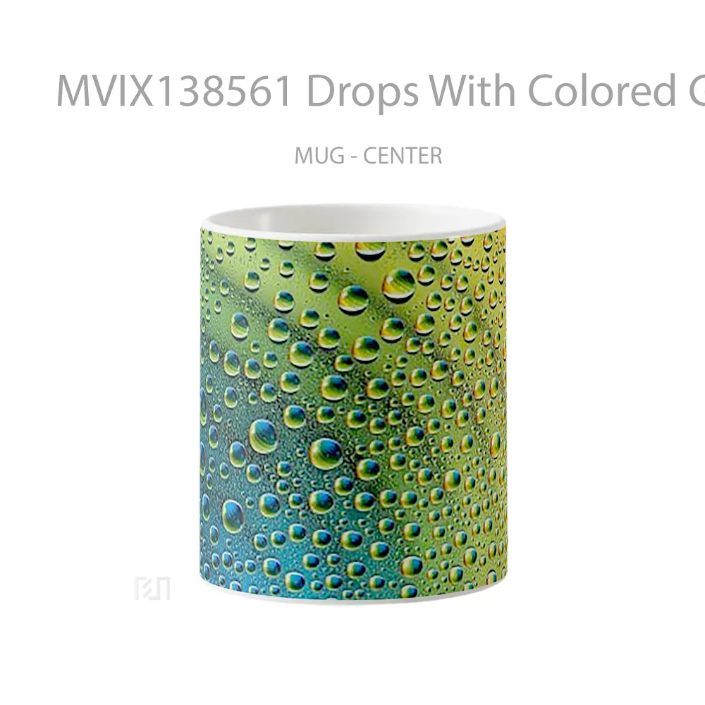 Mug Drops With Colored Gradient Gelas Keramik Unik