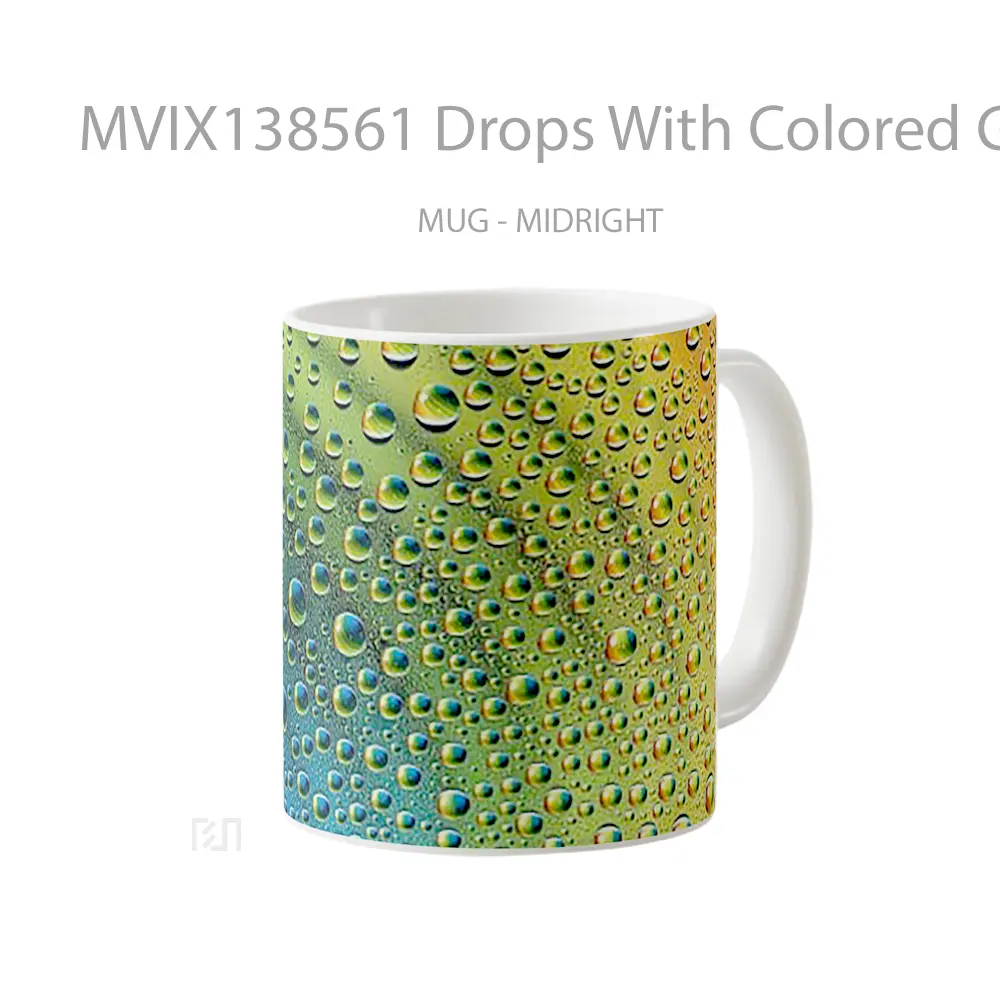 Mug Drops With Colored Gradient Gelas Keramik Unik - All-side / Desain