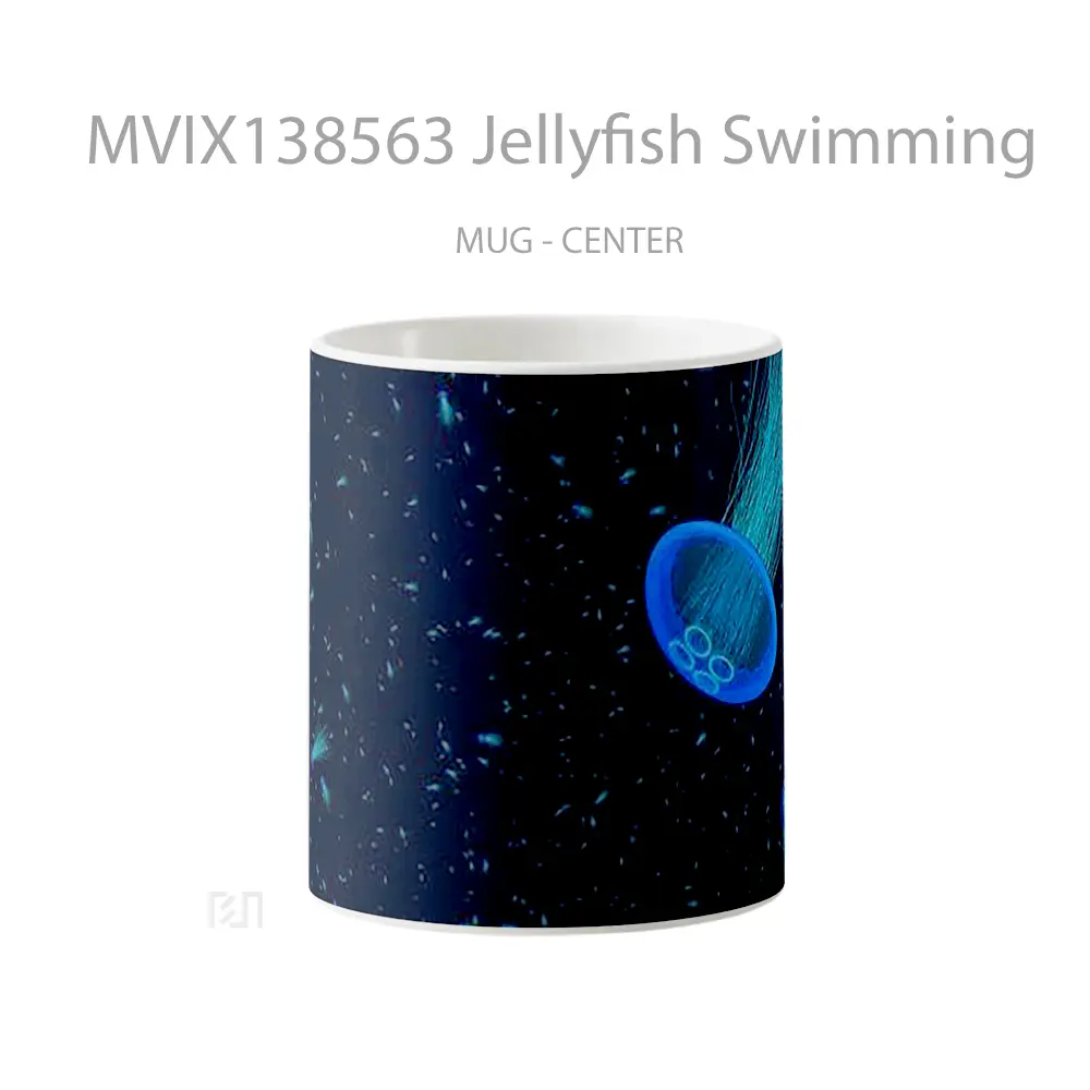 Mug Jellyfish Swimming Gelas Keramik Unik